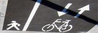 Variante ciclabile bici marciapiede viabilità strada segnaletica 380 ant